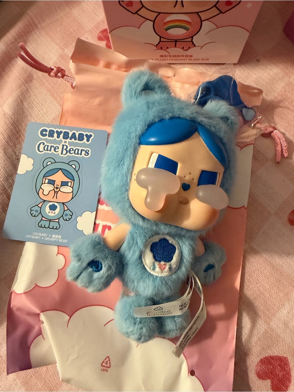 Popmart Care Bears x Crybaby (Grumpy Bear)